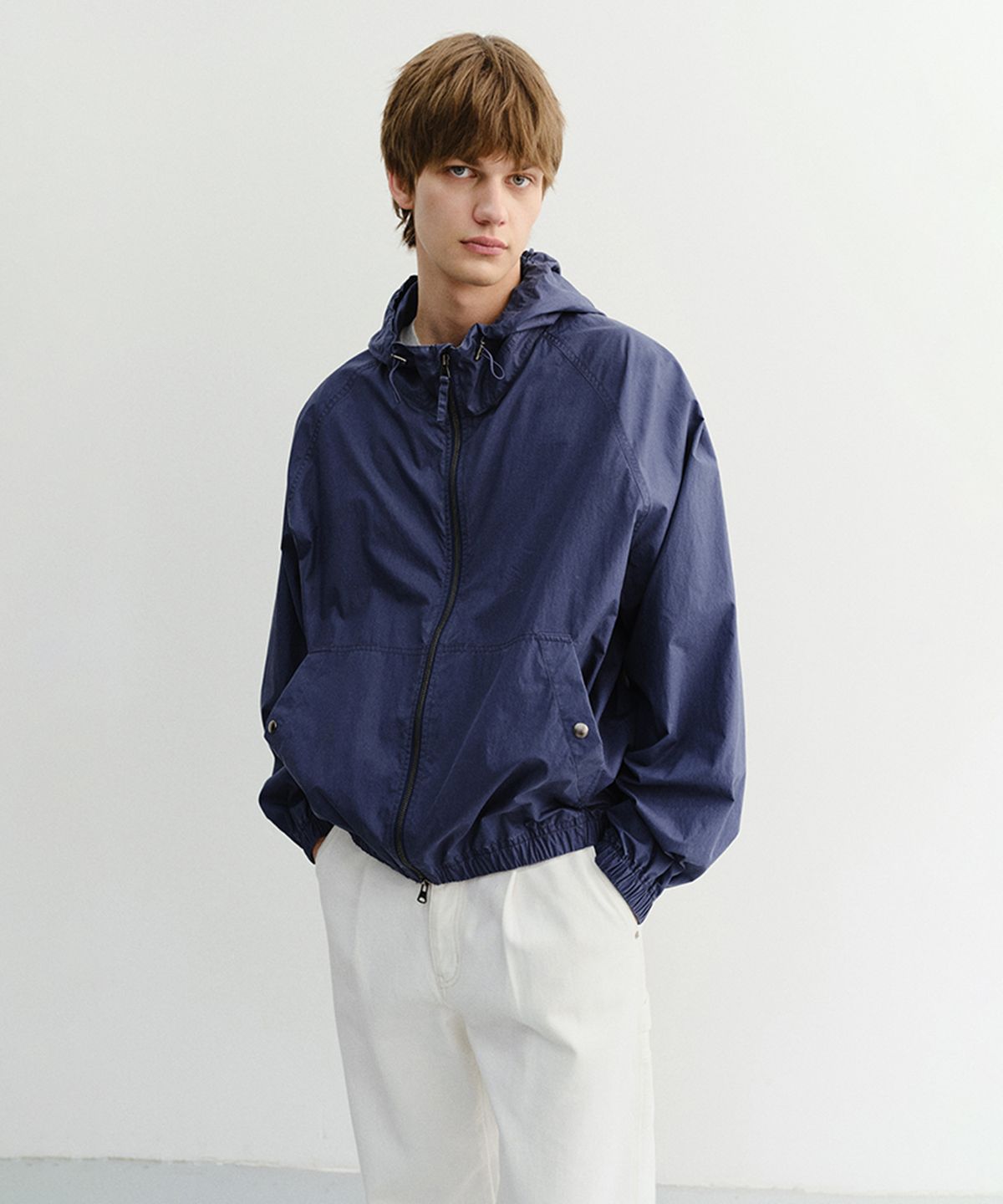 던스트 포 맨(DUNST FOR MEN) SUMMER BREEZE WINDBREAKER_UNISEX_UDJU6B123_NAVY BLUE