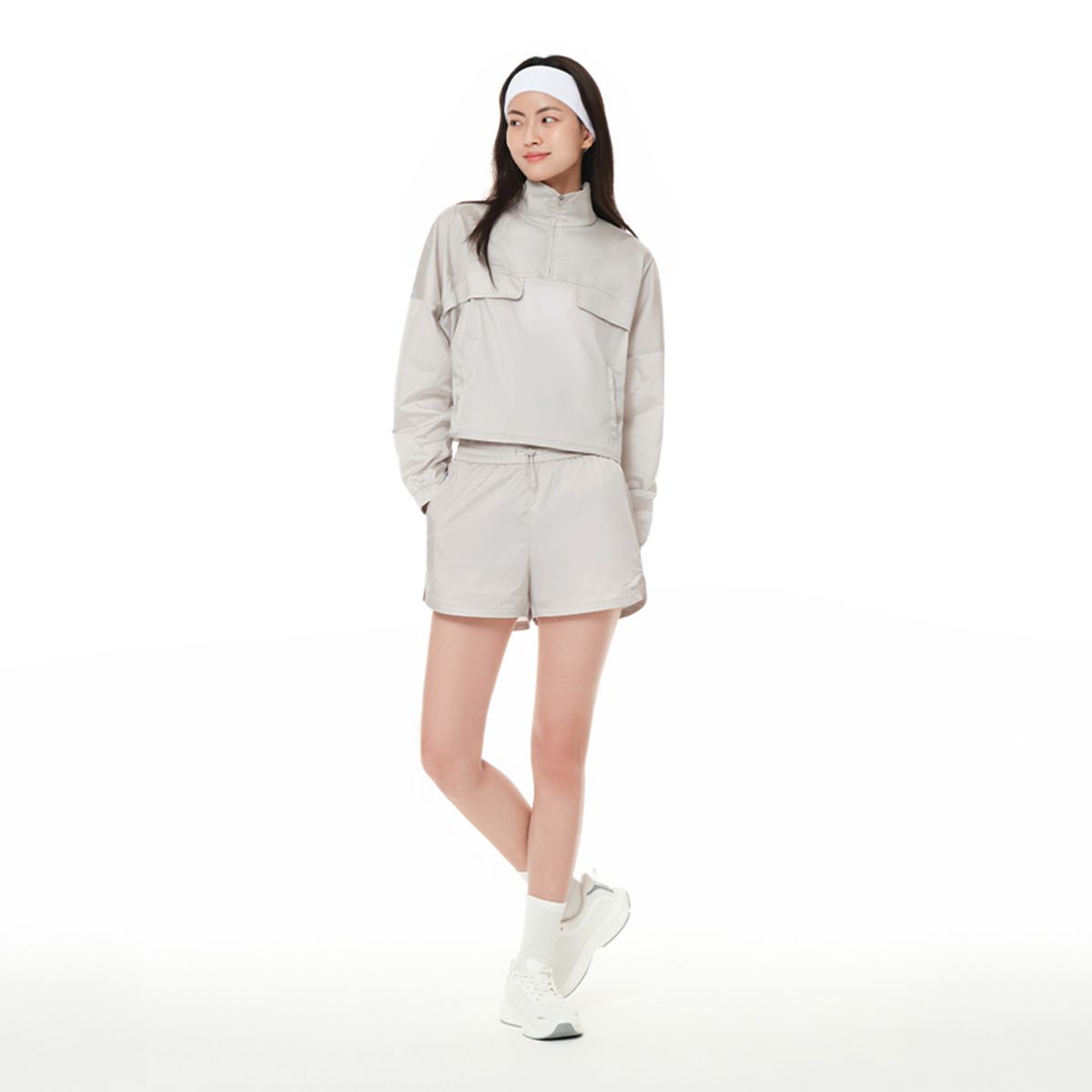 안다르(ANDAR) 새틴 스트레치 3부 투인원 쇼츠