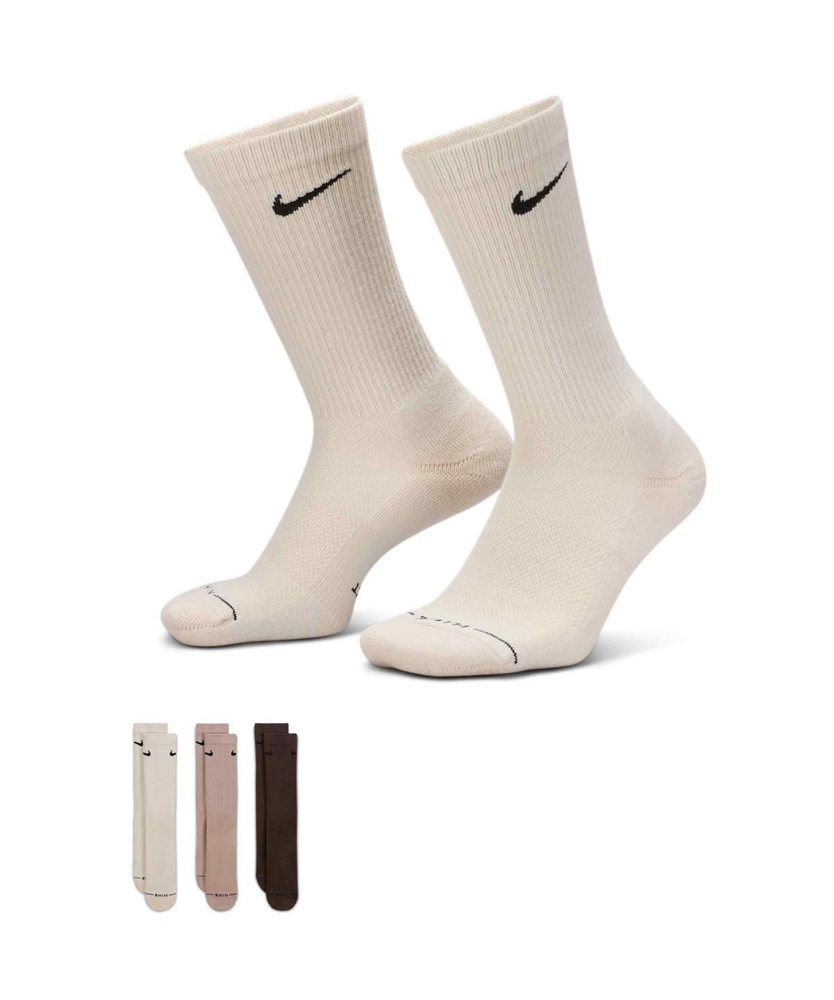 나이키(NIKE) 에브리데이 엘리베이티드 크루 삭스(3켤레) - 멀티컬러 / HQ4335-905
