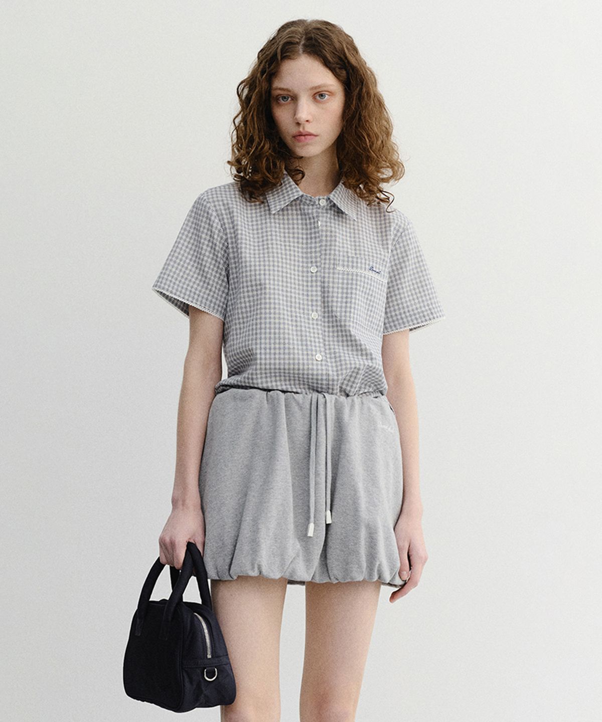 던스트(DUNST) LACED CHECKED SHIRT_UDSH6B231_BLUE CHECK