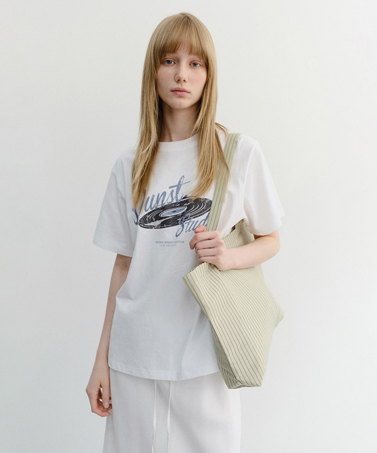 던스트(DUNST) UNISEX VINYL T-SHIRT_UDTS6B144_OFF WHITE