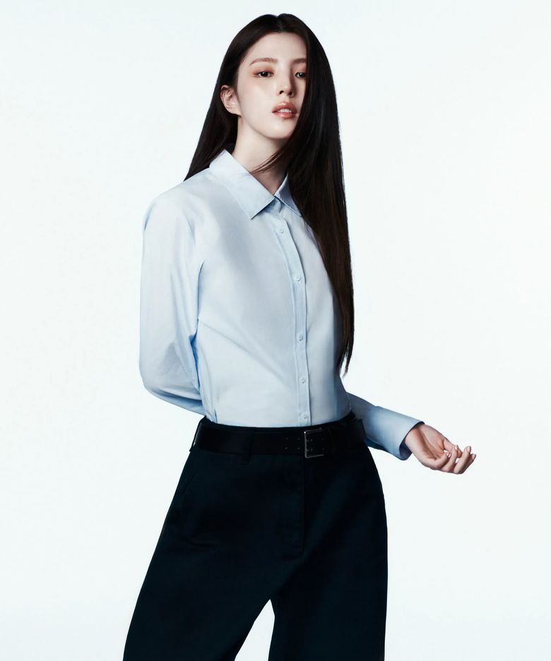 [한소희 PICK] 우먼즈 레귤러 워시드 포플린 셔츠 [페일 블루]