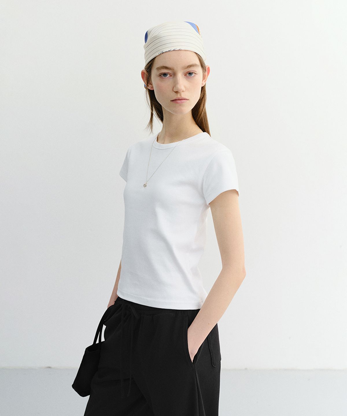 던스트(DUNST) ESSENTIAL T-SHIRT_UDTS6B223_WHITE