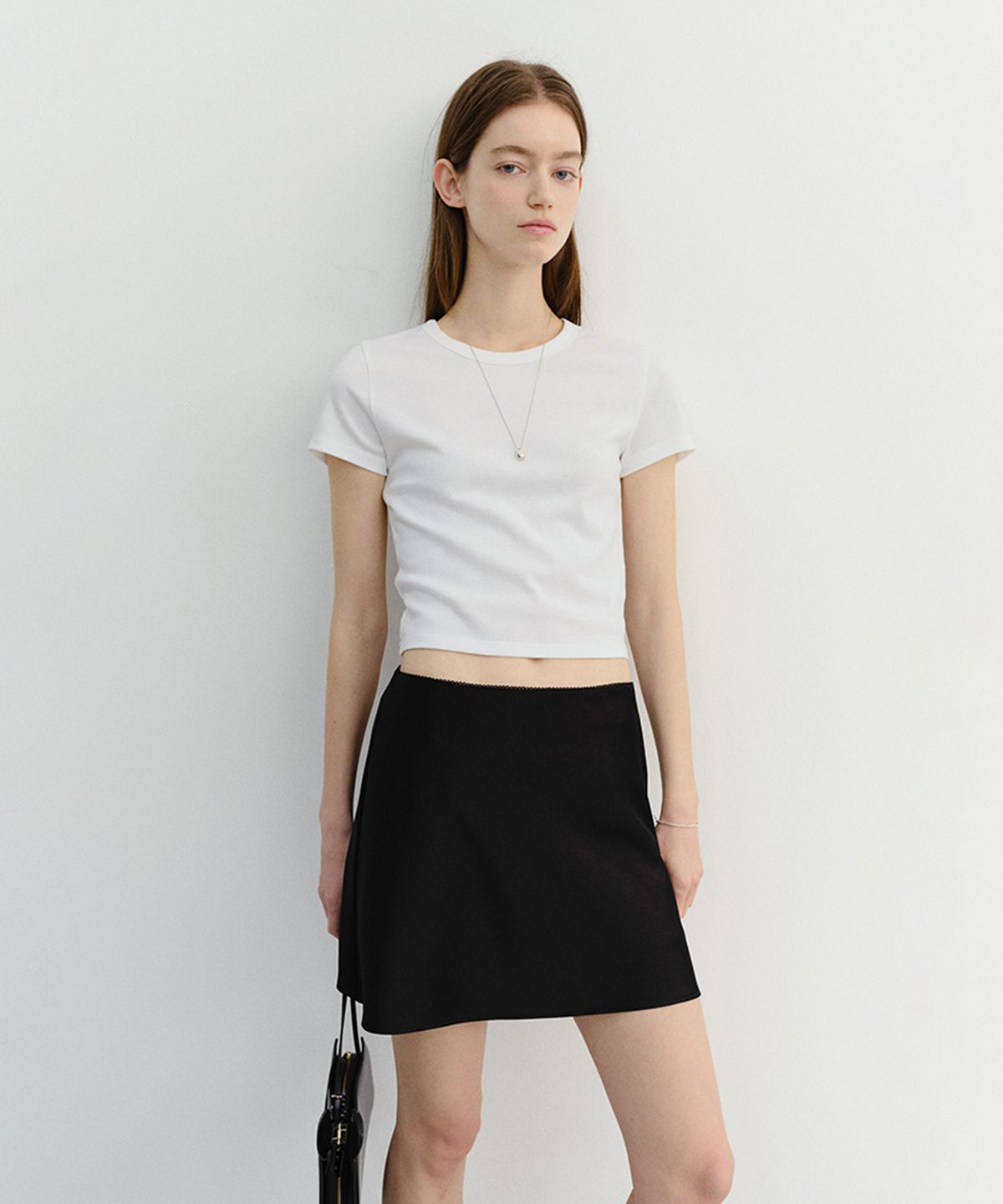 던스트(DUNST) CROPPED SLIM TOP_UDTS6B224_WHITE