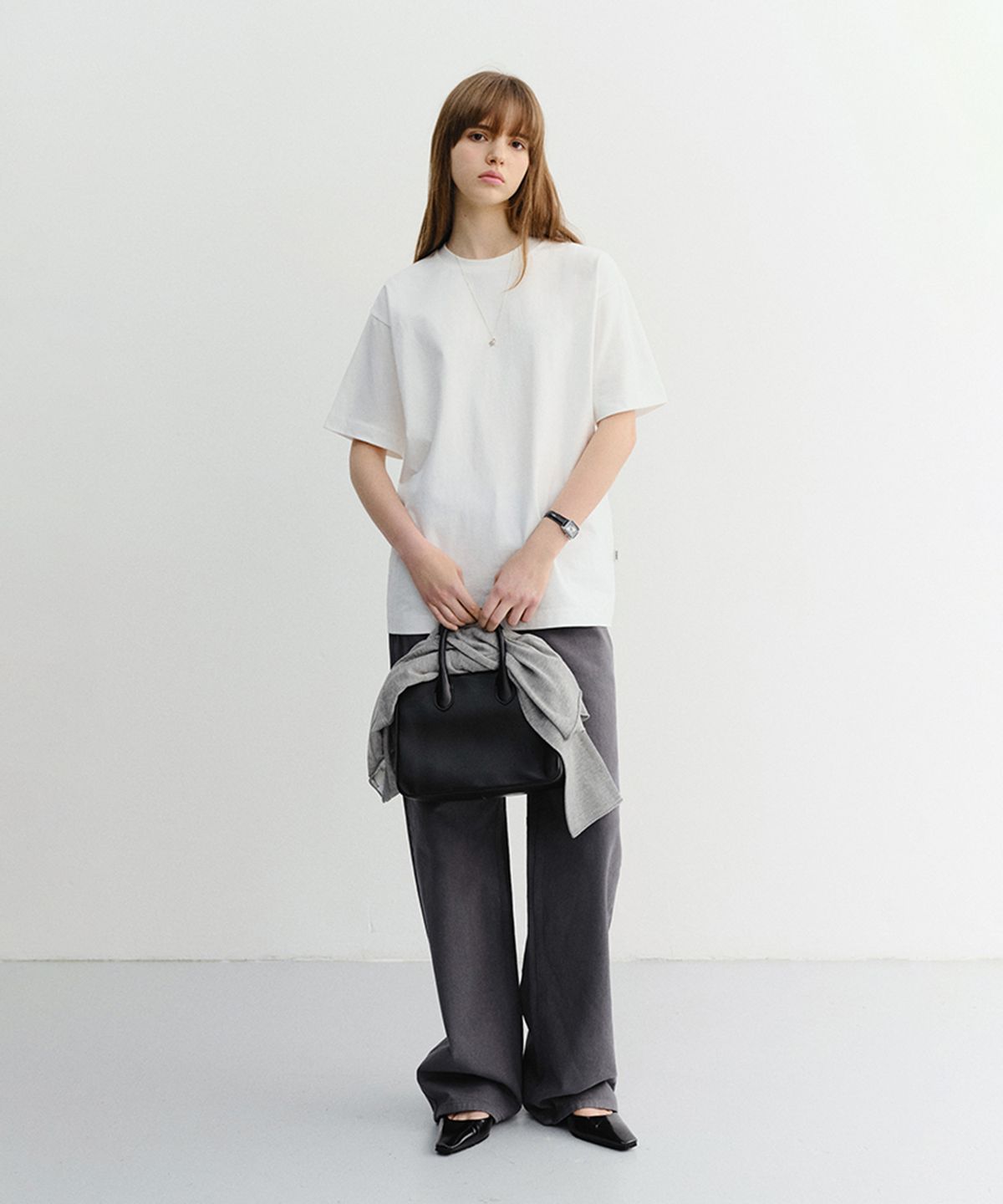 던스트(DUNST) UNISEX ESSENTIAL LOOSE T-SHIRT_UDTS6B125_OFF WHITE