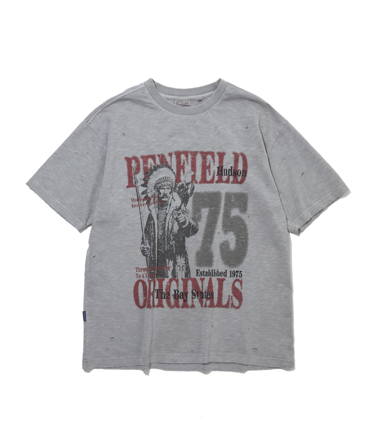 펜필드(PENFIELD) 펜필드 올드 아카이브 티셔츠 그레이_FS2KT85U
