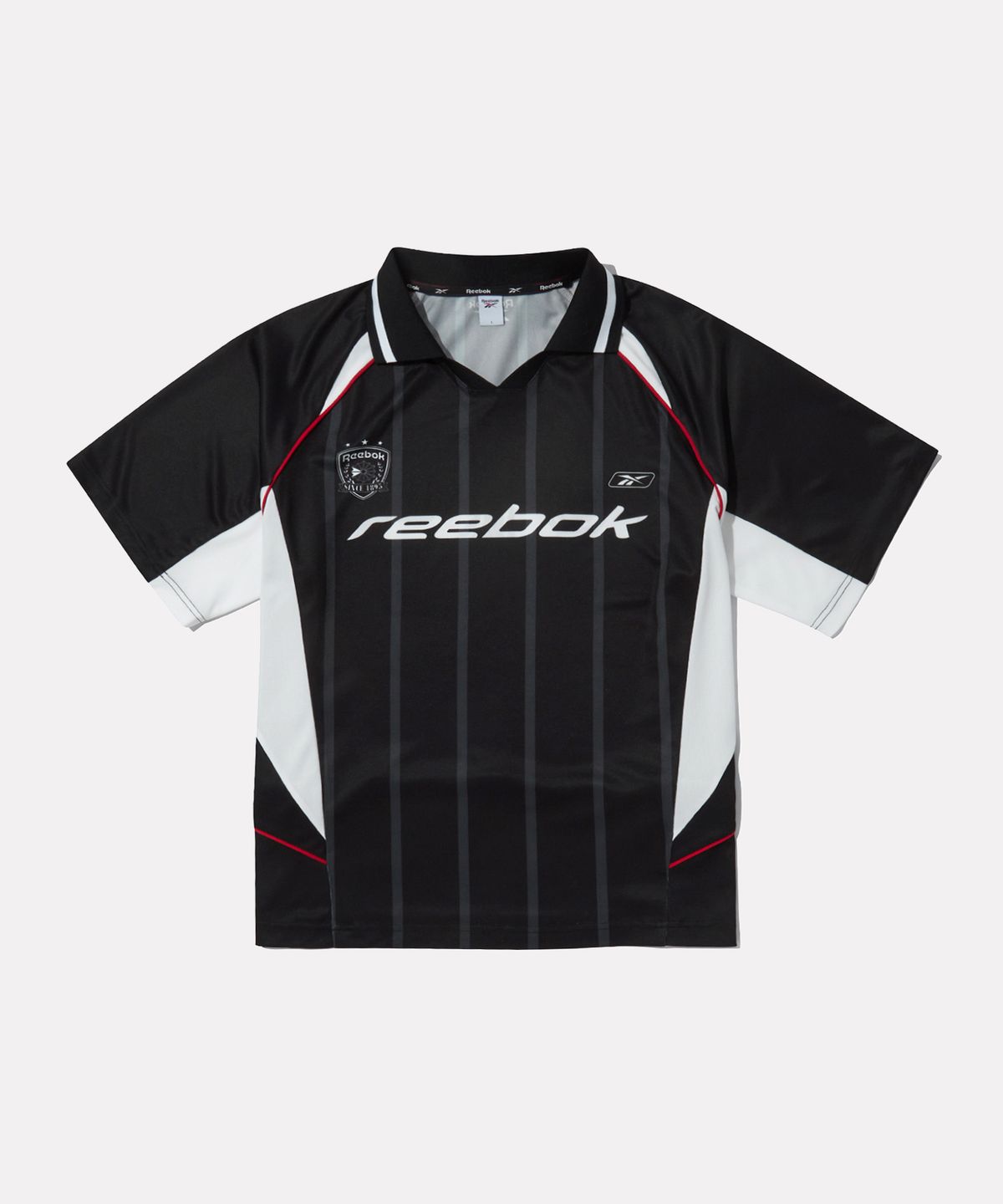 리복(REEBOK) 스포츠 풋볼 저지 반팔티 - 블랙