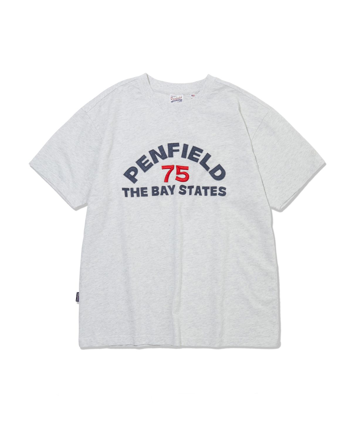 펜필드(PENFIELD) 베이스테이트 아플리케 티셔츠 멜란지그레이_FS2KT77U