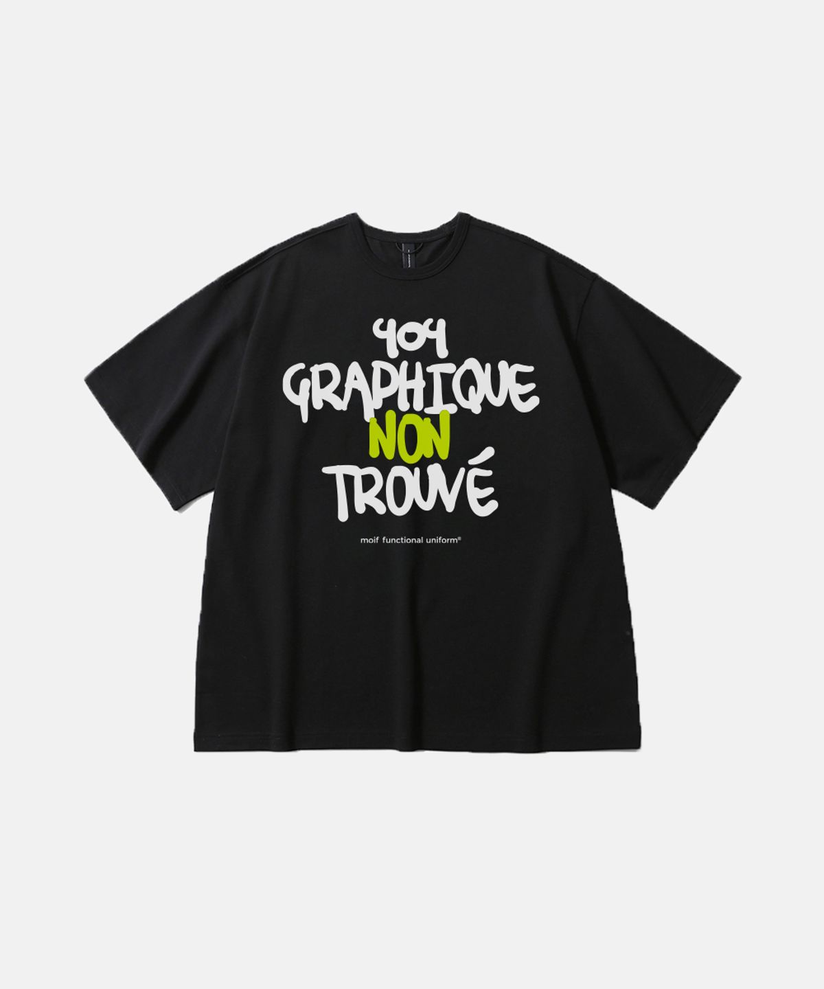 모이프(MOIF) [SS26] 404 GNF(F) H/S TEE / BLACK