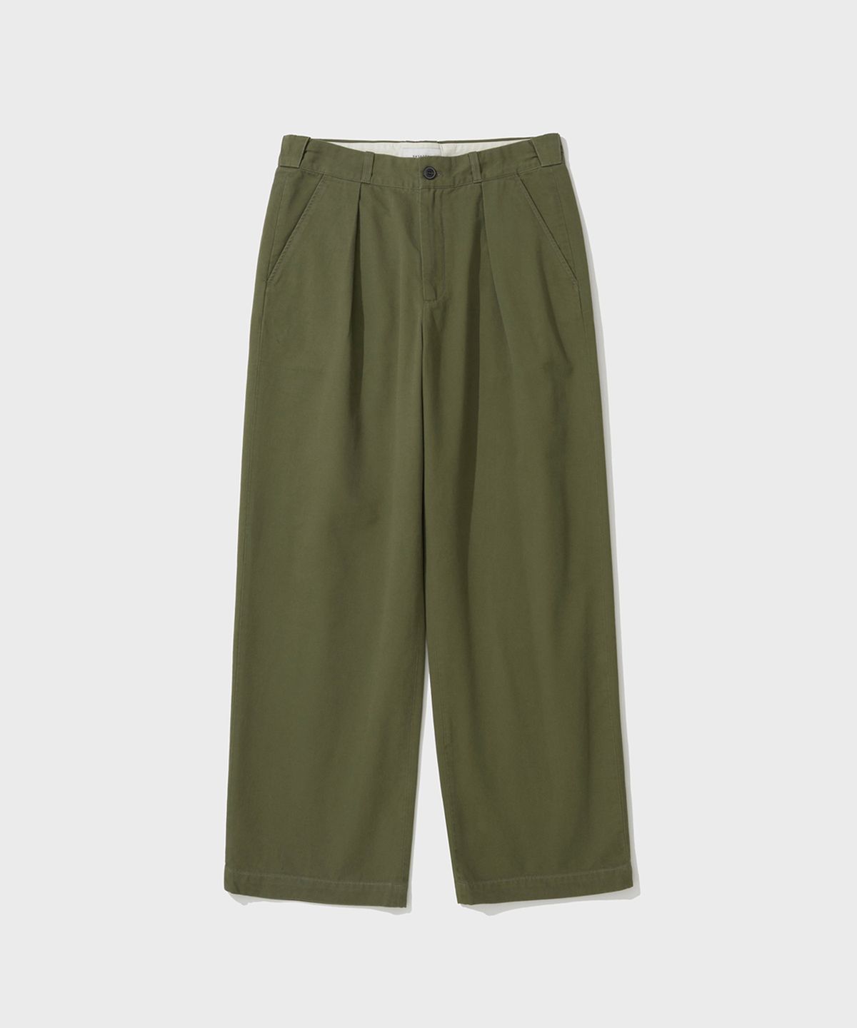 셔터(SHIRTER) COTTON DRILL WIDE CHINO PANTS (OLIVE)