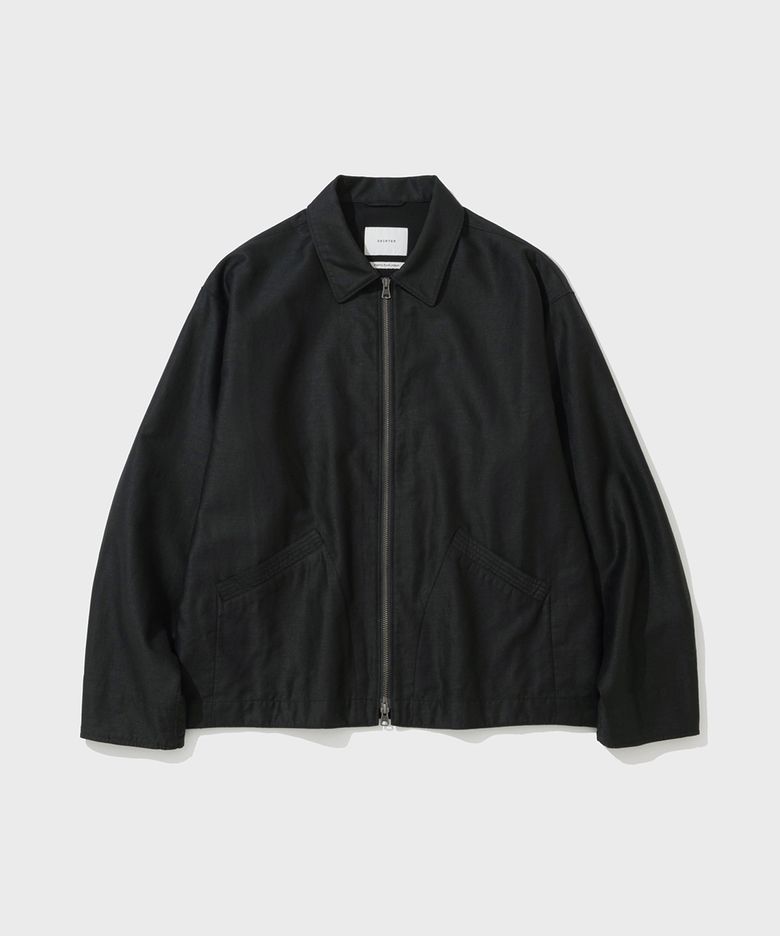 LINEN MOLESKIN FOREMAN JACKET (BLACK)