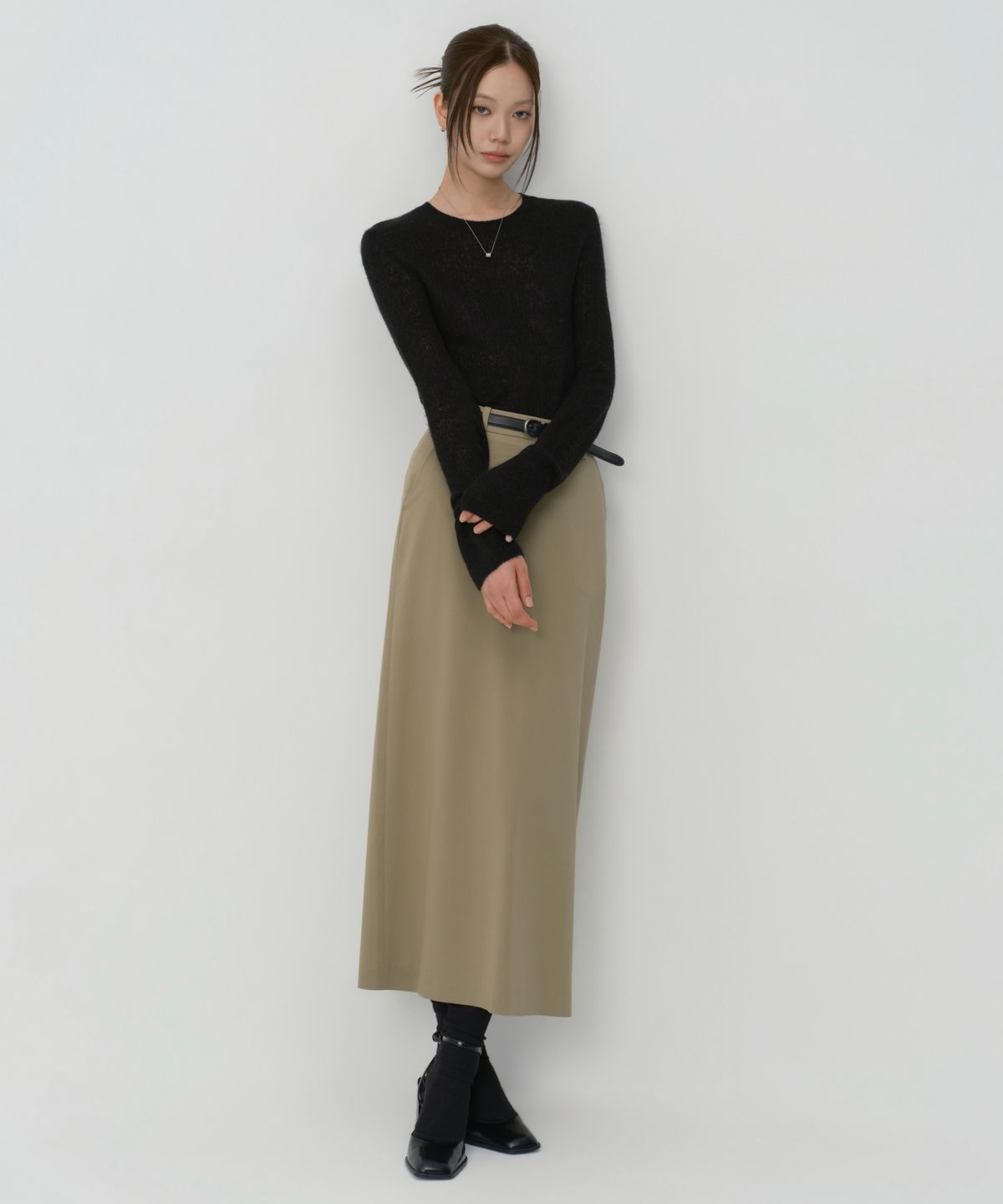 무신사 스탠다드 우먼(MUSINSA STANDARD WOMAN) 우먼즈 맥시 스커트 [카키 베이지]