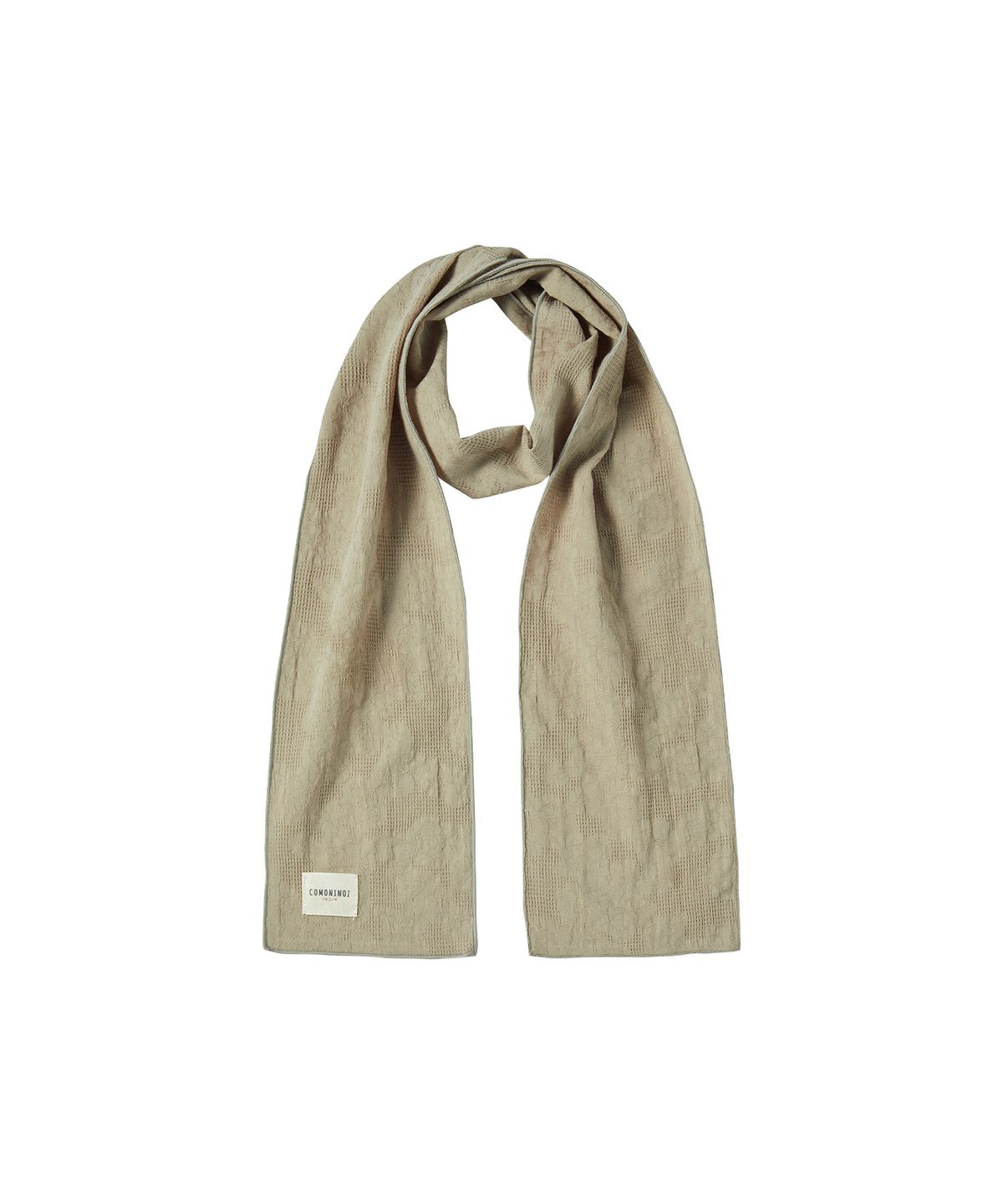 꼬모니노즈(COMONINOZ) [CN] JACQUARD SCARF [KHAKI]