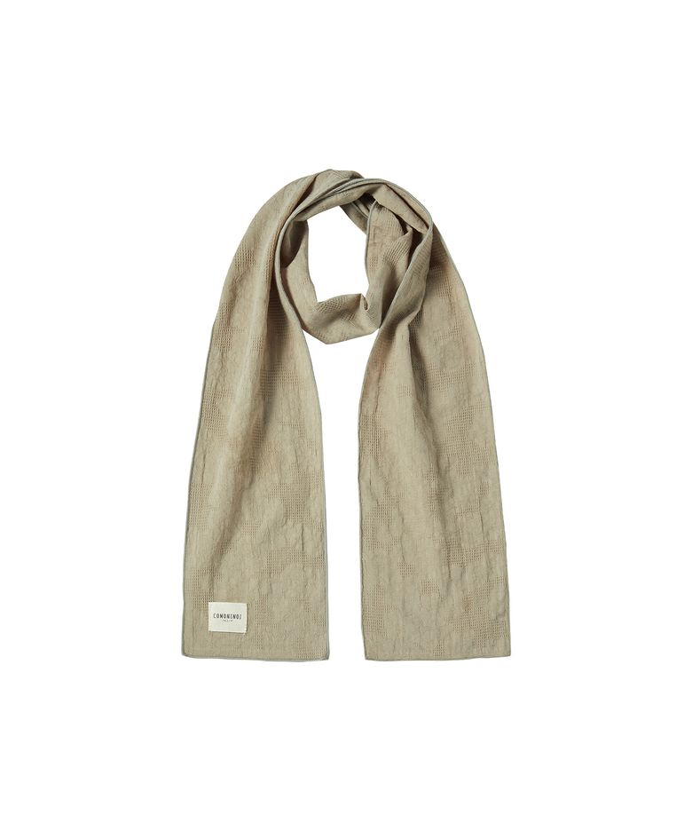 [CN] JACQUARD SCARF [KHAKI]
