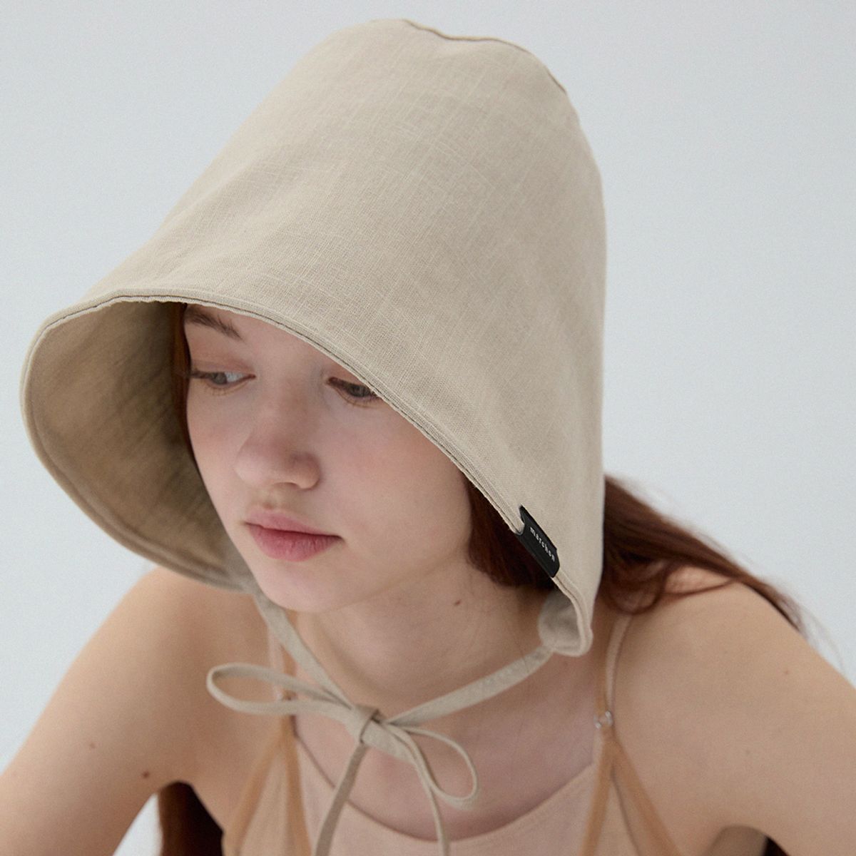 메르헨(MERCHEN) Linen bonnet hat_2color
