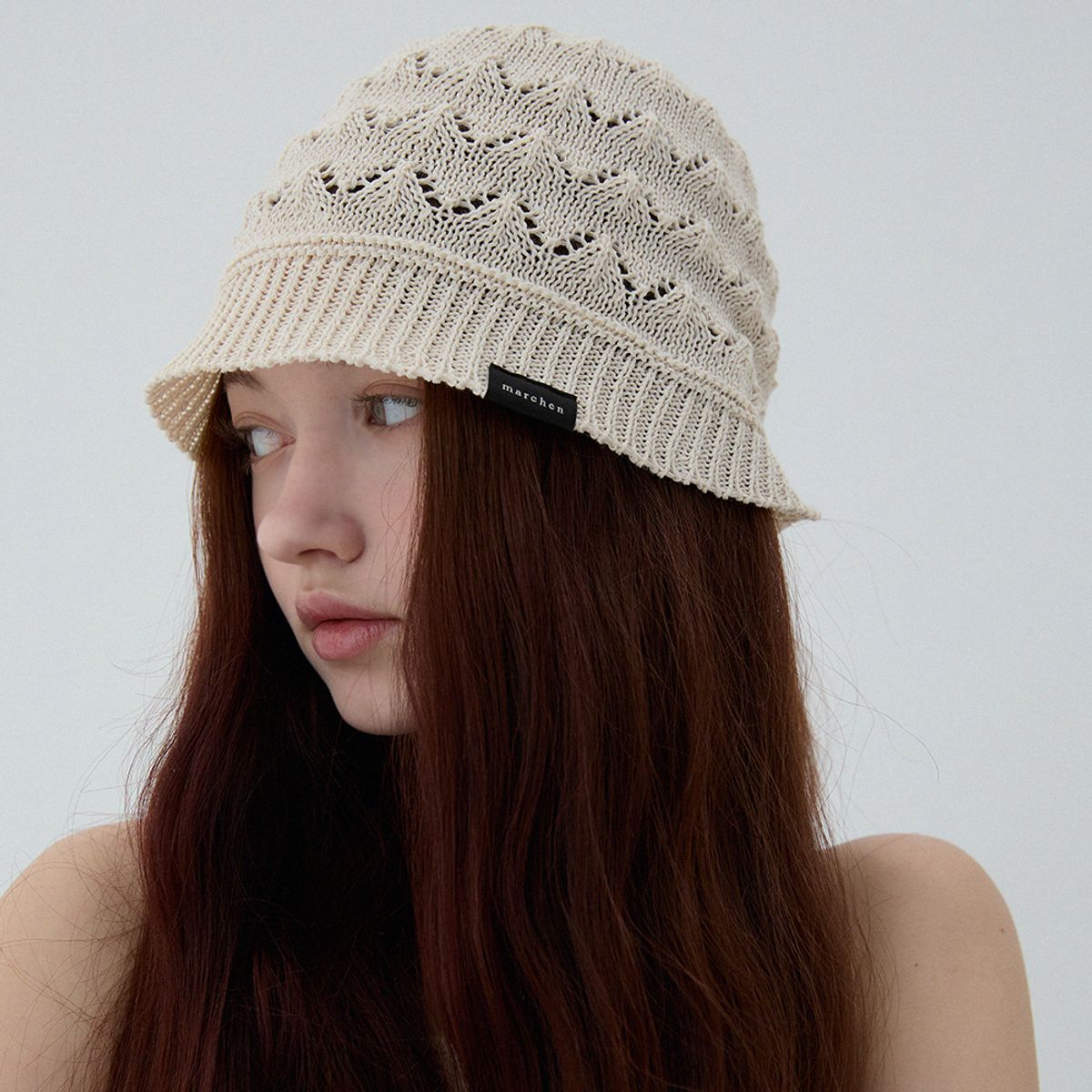 메르헨(MERCHEN) Lacy crochet hat_3color