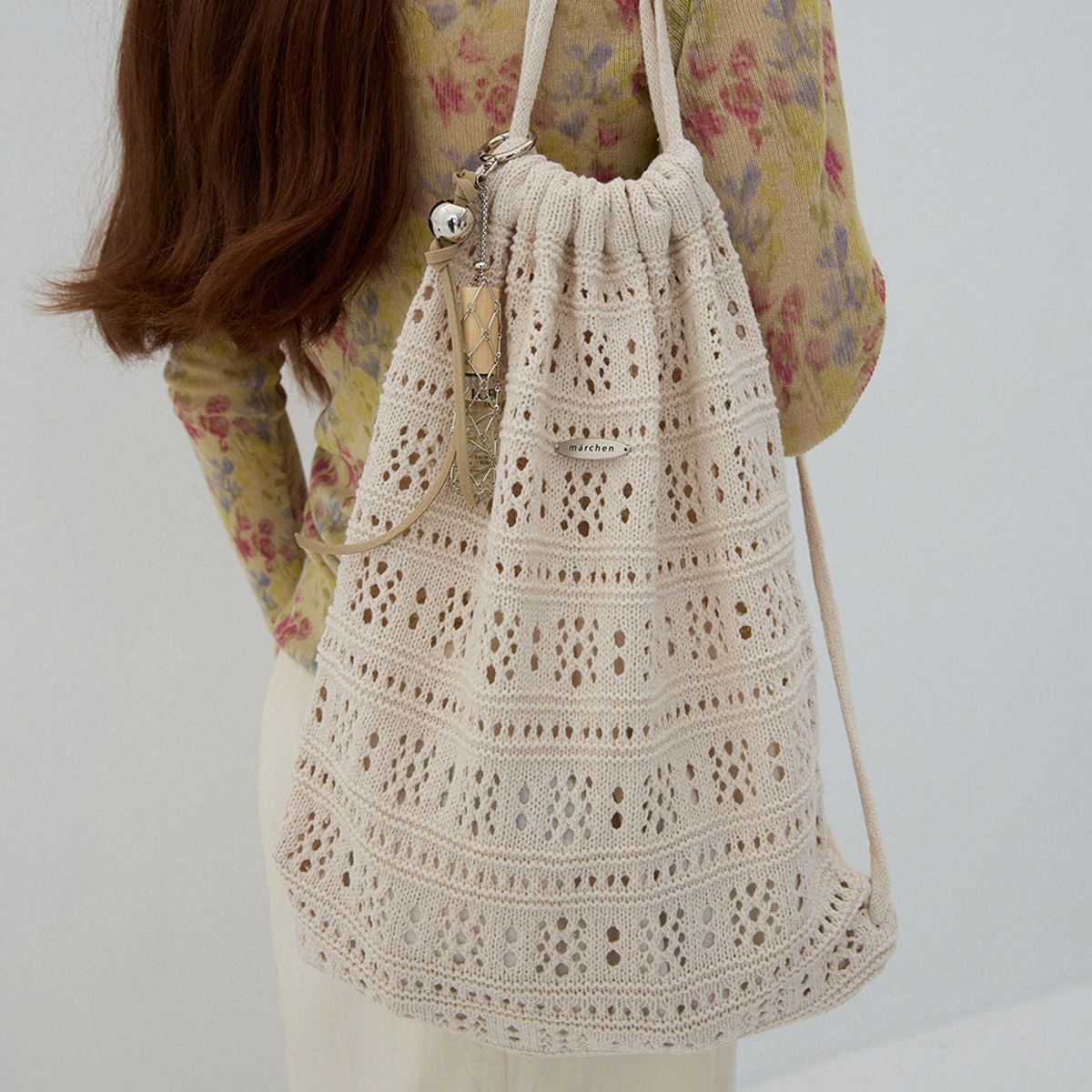 메르헨(MERCHEN) Crochet string backpack_2color