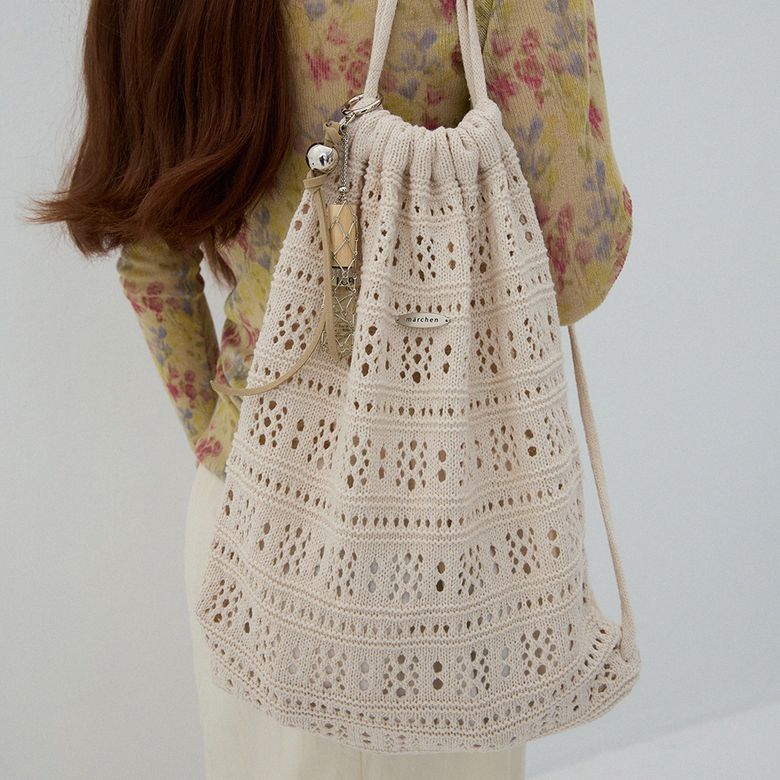 Crochet string backpack_2color