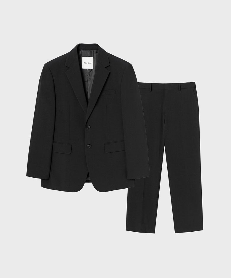 W29 워셔블 세미 오버핏 셋업_BLACK