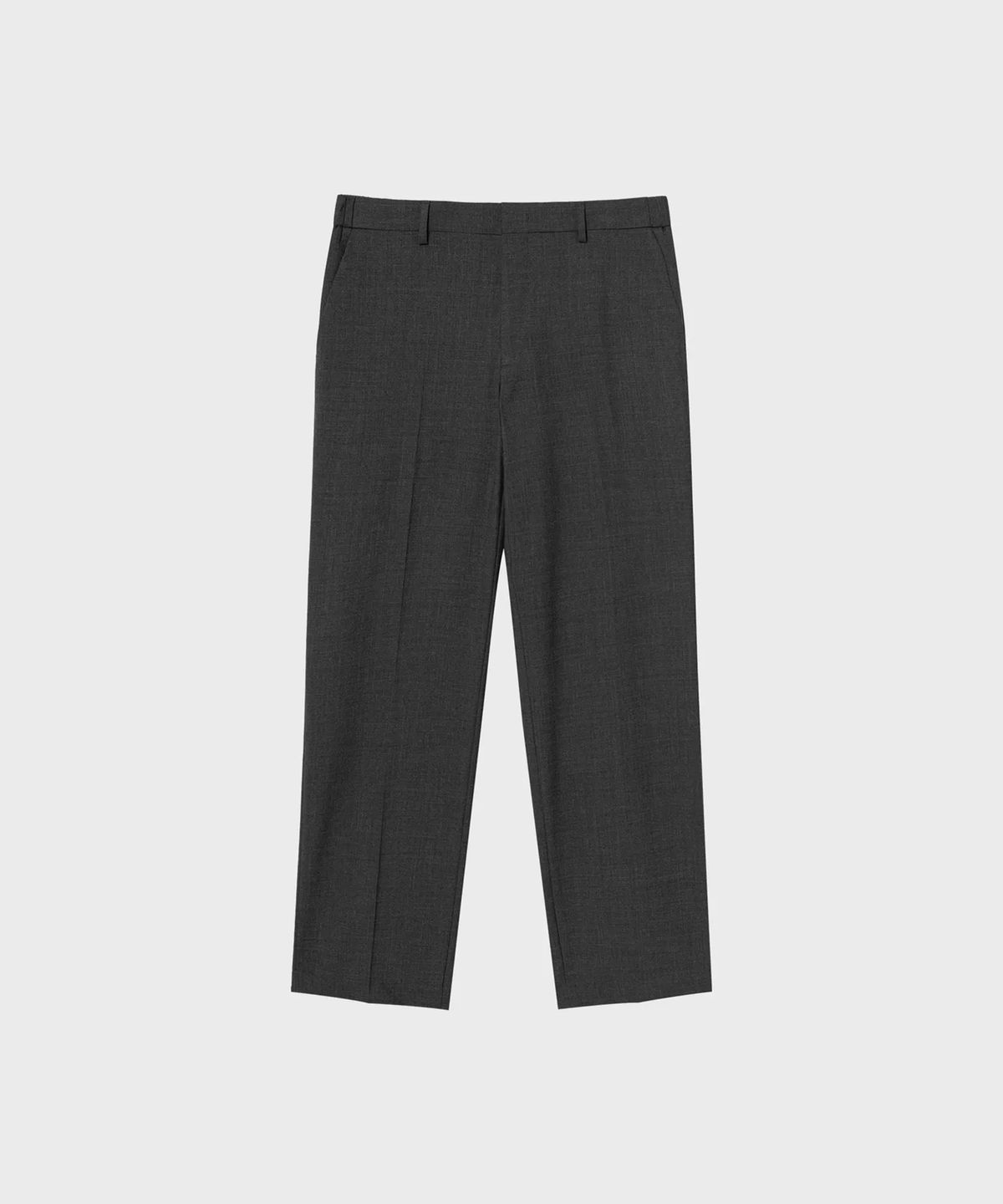 넌블랭크(NONBLANK) W29 워셔블 세미 와이드핏 슬랙스_CHARCOAL
