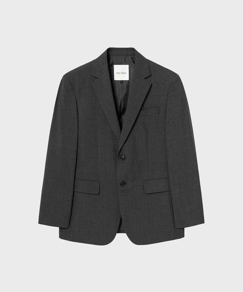 W29 워셔블 세미 오버핏 자켓_CHARCOAL