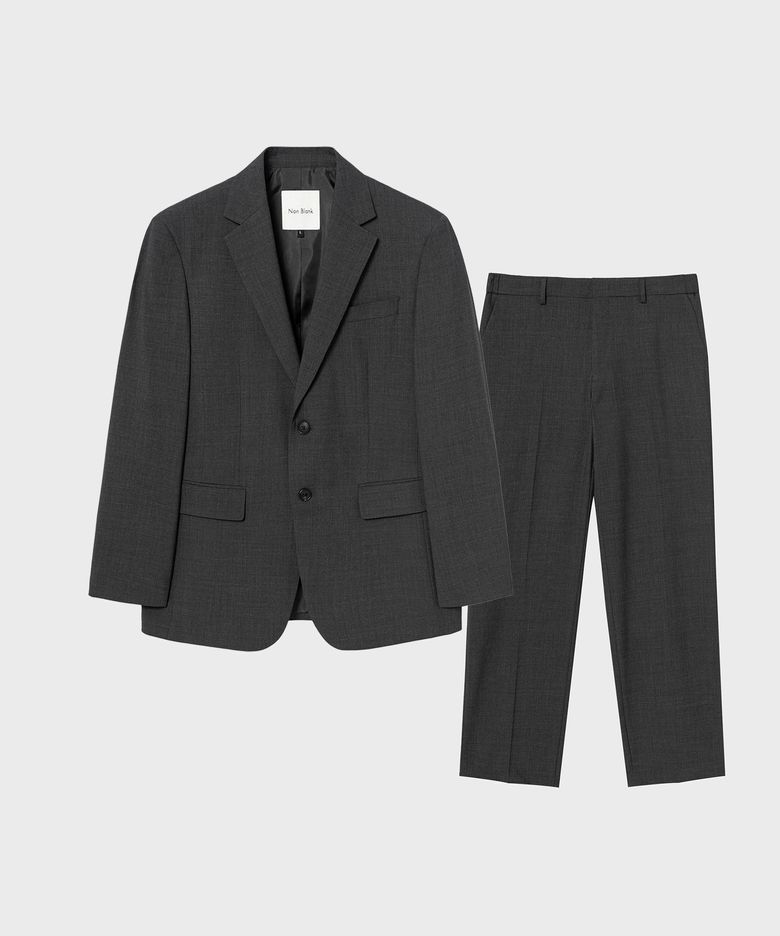 W29 워셔블 세미 오버핏 셋업_CHARCOAL