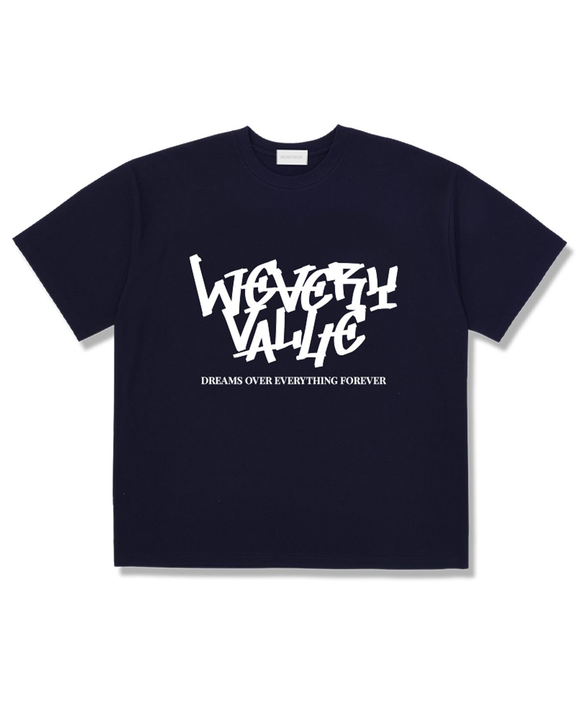 위베리벨류(WEVERYVALUE) 드림벨류 오버핏 반팔티셔츠 네이비
