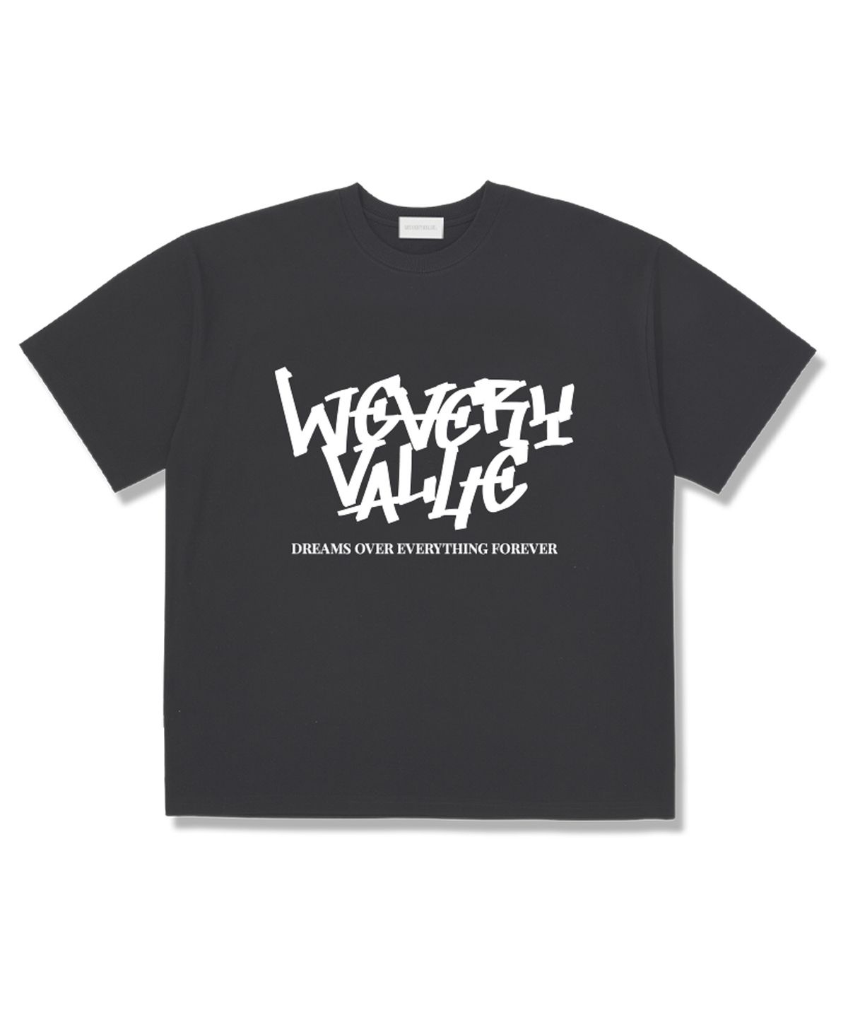 위베리벨류(WEVERYVALUE) 드림벨류 오버핏 반팔티셔츠 다크그레이