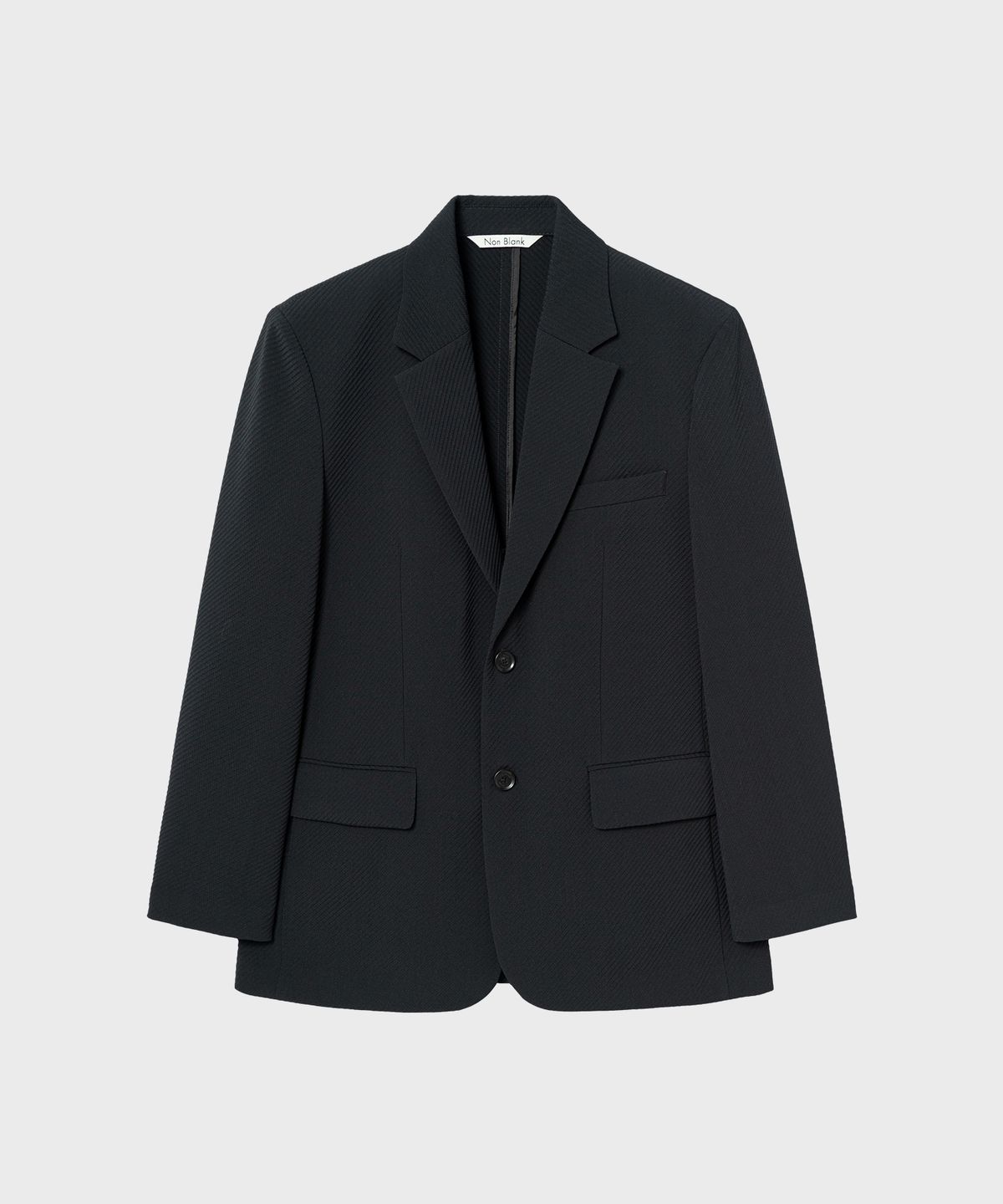 넌블랭크(NONBLANK) [여름]시어서커 엠보싱 루즈핏 자켓_DARK NAVY