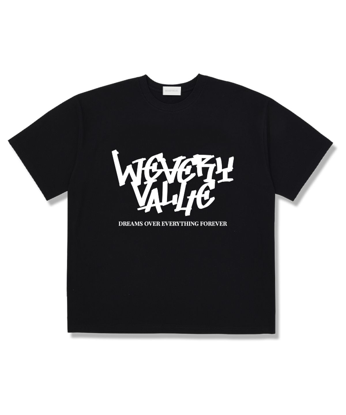 위베리벨류(WEVERYVALUE) 드림벨류 오버핏 반팔티셔츠 블랙