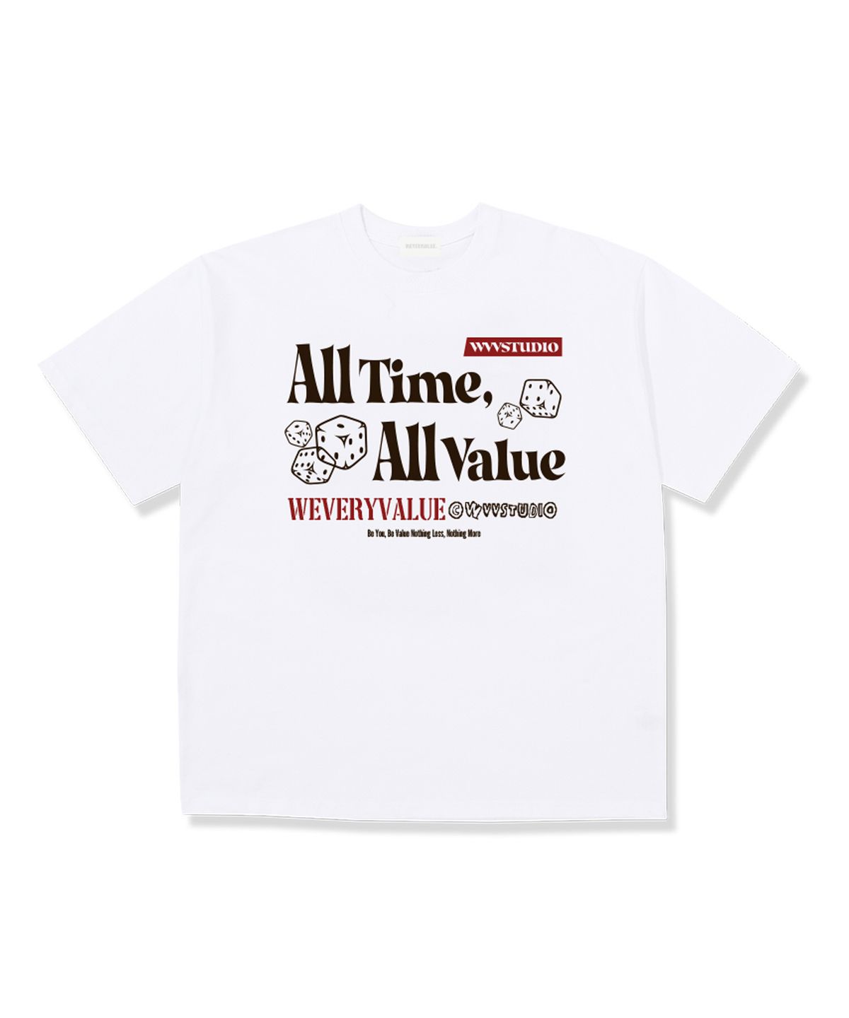 위베리벨류(WEVERYVALUE) 올타임벨류 오버핏 반팔티셔츠 화이트