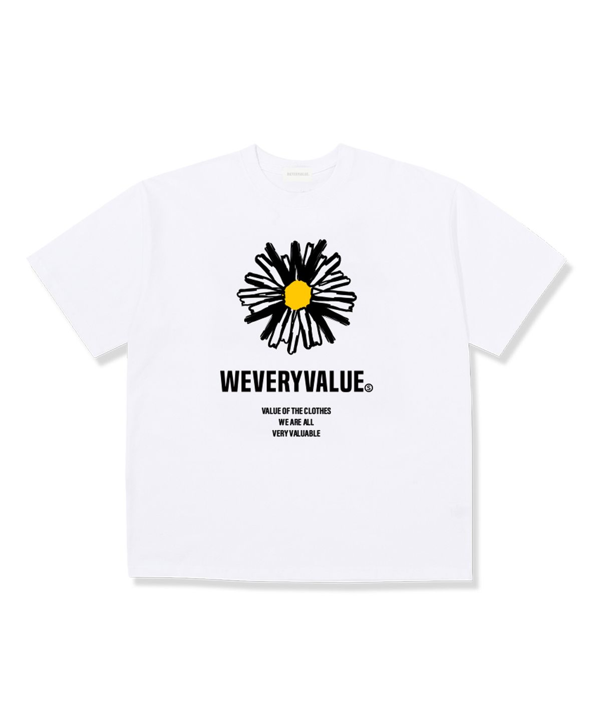 위베리벨류(WEVERYVALUE) 위플로우 오버핏 반팔티셔츠 화이트