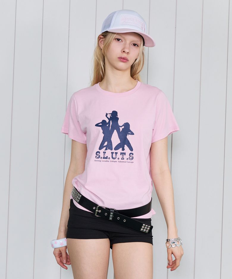 GIRLS OVER FIT T-SHIRT PINK BS2CH007