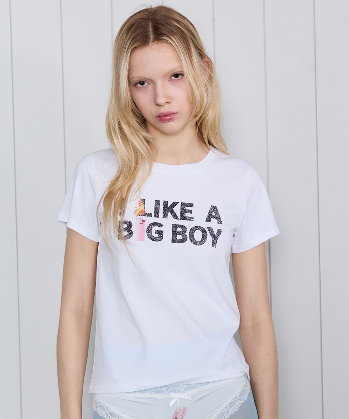 라라폭스(LALAFOX) BIG BOY REGULAR T-SHIRT WHITE BS2CH002