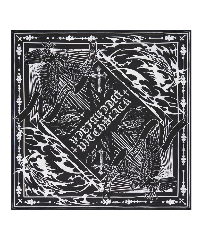 CHIFFON EAGLE POINT SCARF (BLACK)