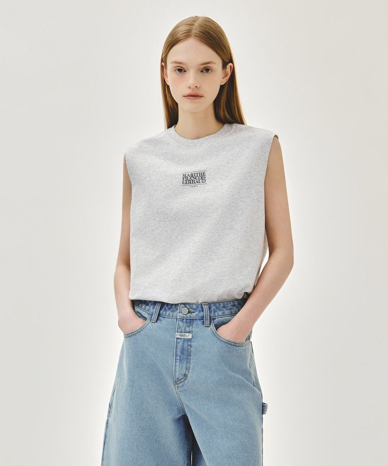 SORONA COOL SMALL CLASSIC LOGO SLEEVELESS light heather gray