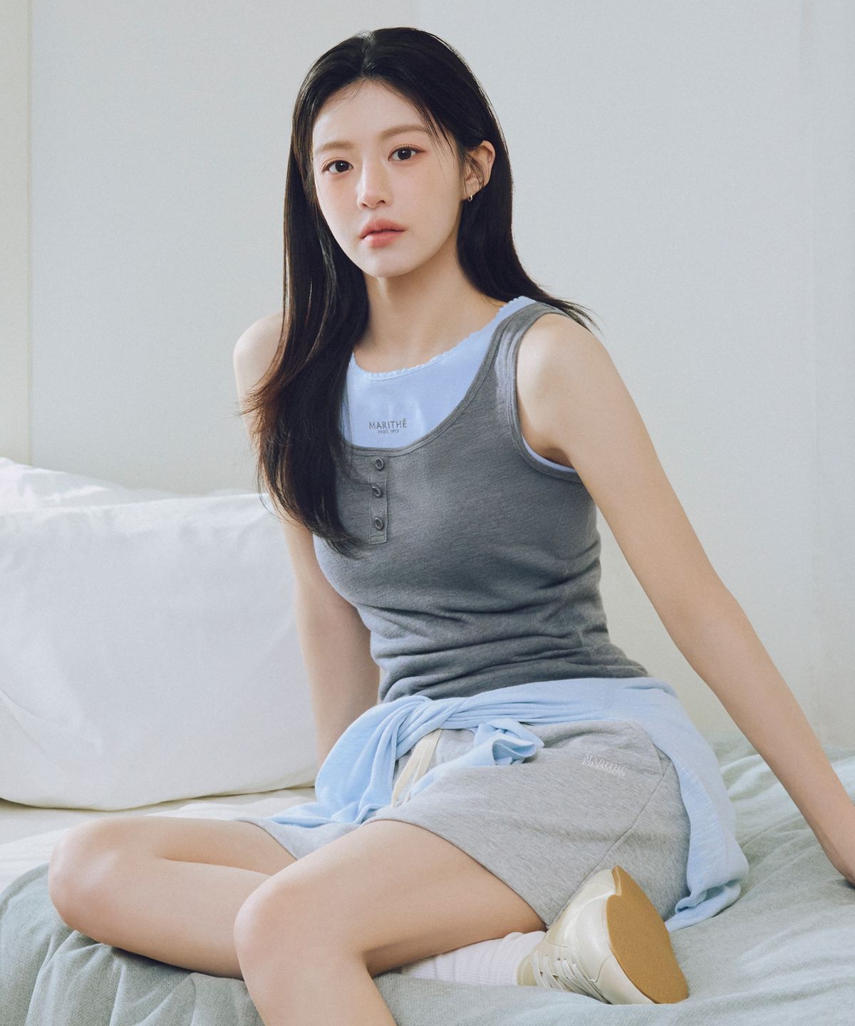 마리떼 프랑소와 저버(MARITHÉ + FRANҪOIS GIRBAUD) W LAYERED SLEEVELESS heather charcoal