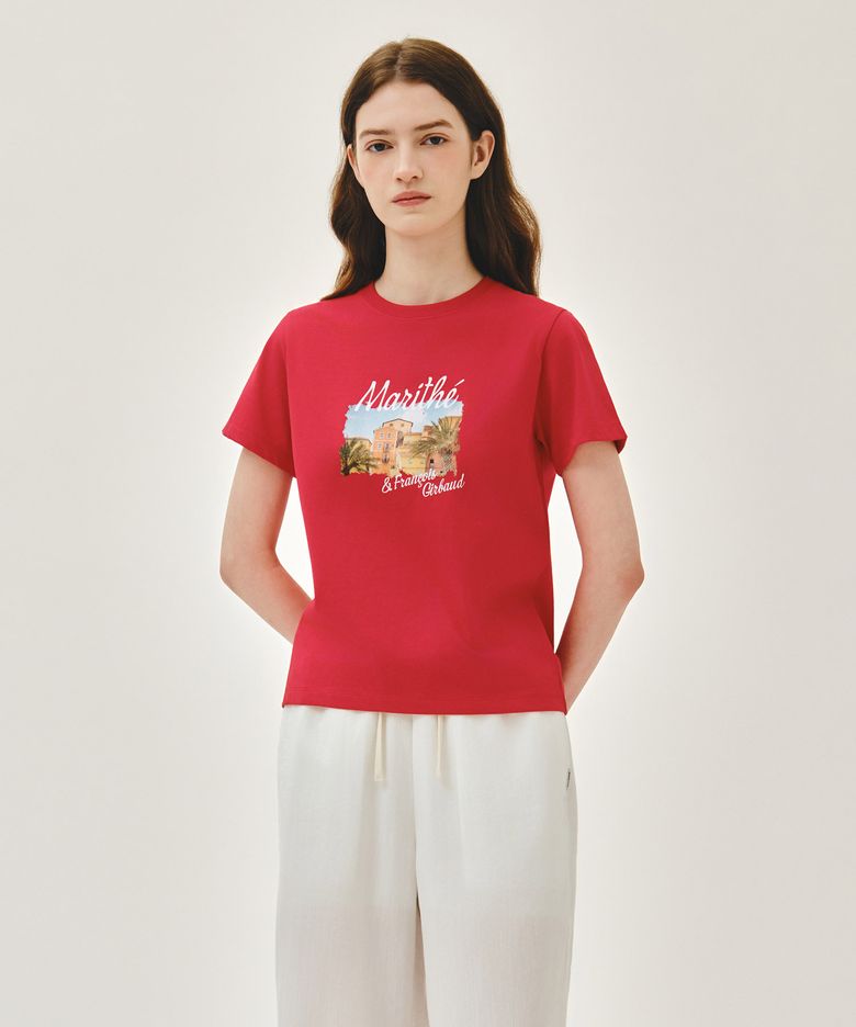 W AEROCOOL RESORT GRAPHIC TEE red