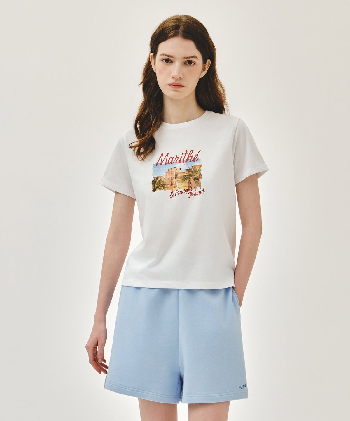 마리떼 프랑소와 저버(MARITHÉ + FRANҪOIS GIRBAUD) W AEROCOOL RESORT GRAPHIC TEE white