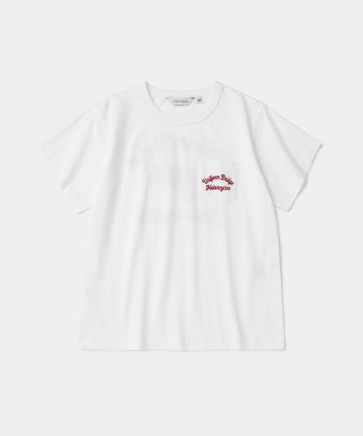 유니폼브릿지(UNIFORM BRIDGE) motorcycle s/s t-shirt(womens) off white