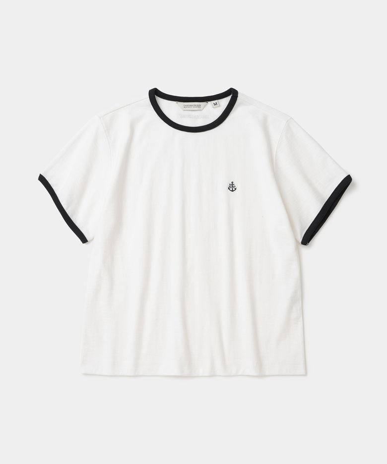 slub ringer s/s t-shirt(womens) off white