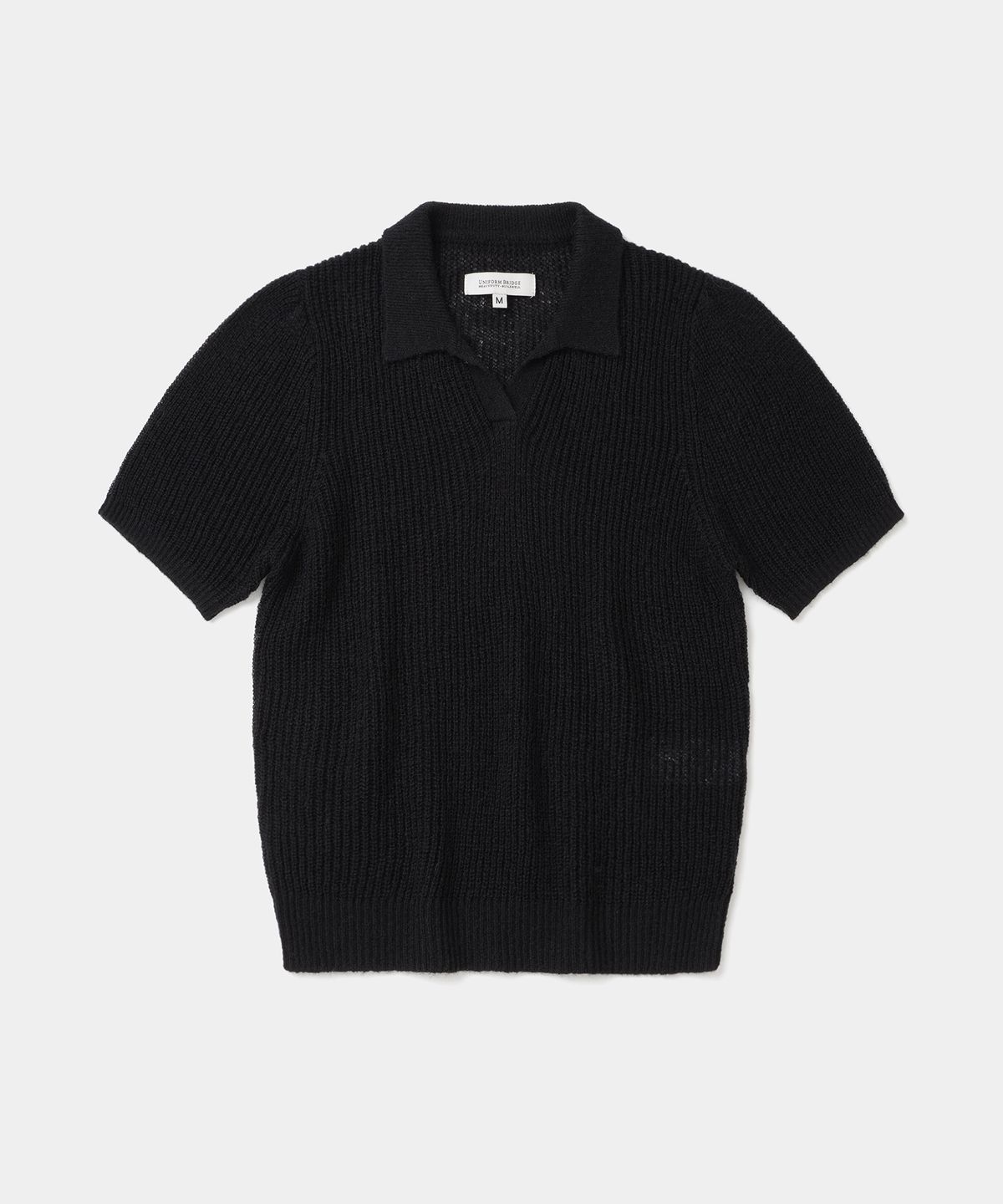 유니폼브릿지(UNIFORM BRIDGE) hairy polo s/s knit(womens) black
