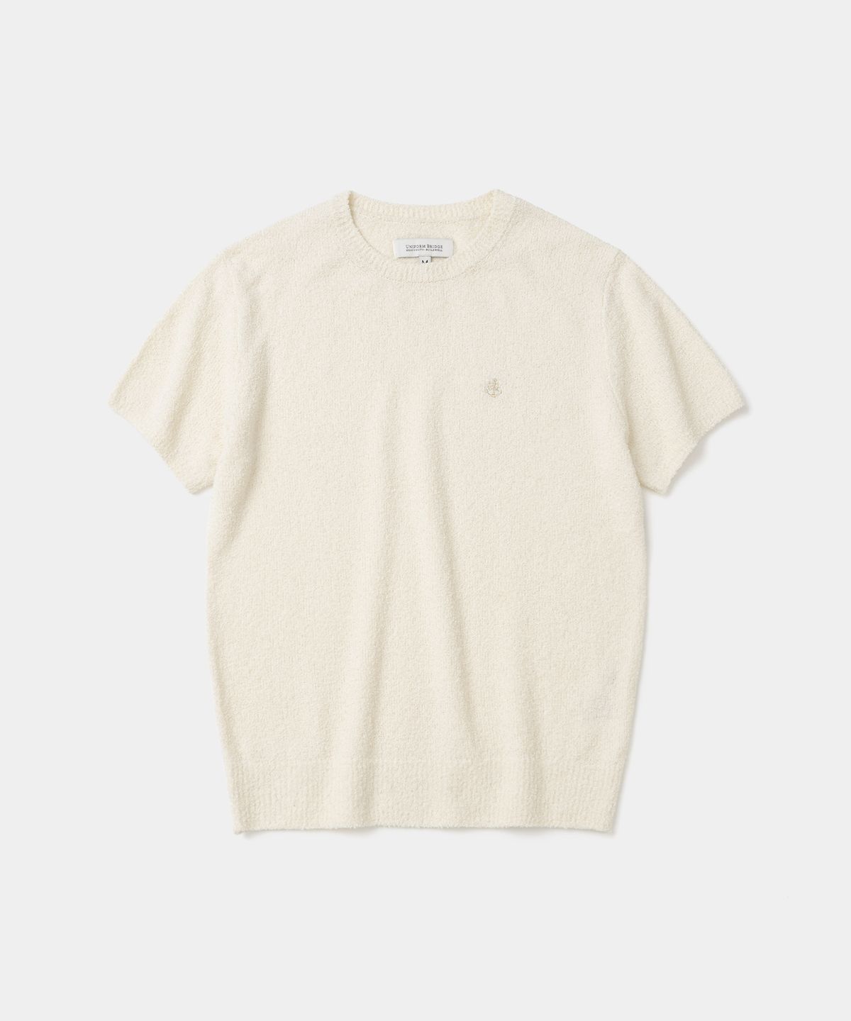 유니폼브릿지(UNIFORM BRIDGE) boucle crewneck s/s knit(womens) cream