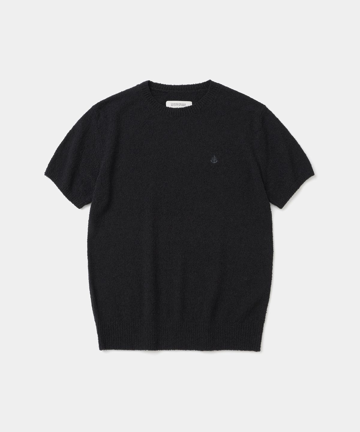 유니폼브릿지(UNIFORM BRIDGE) boucle crewneck s/s knit(womens) black