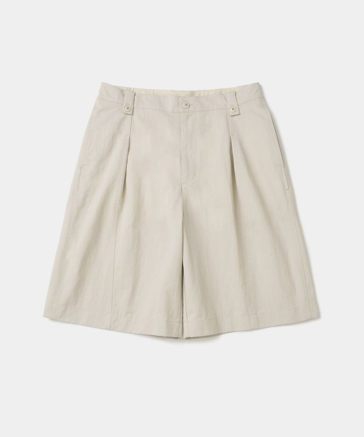 유니폼브릿지(UNIFORM BRIDGE) one tuck chino shorts beige