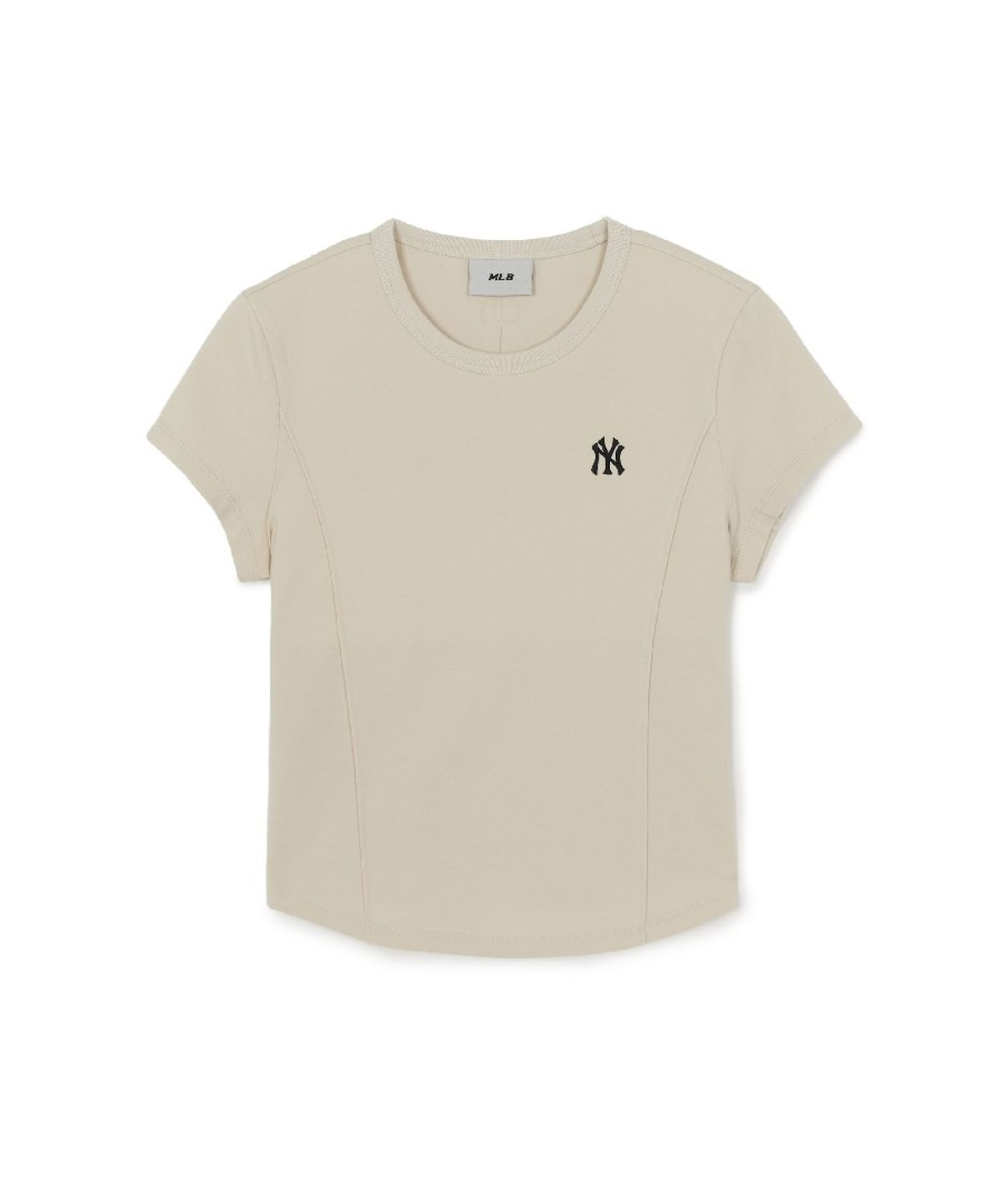 엠엘비(MLB) 여성 슬림 크롭핏 캡소매 반팔 티셔츠 NY (L.Sand)