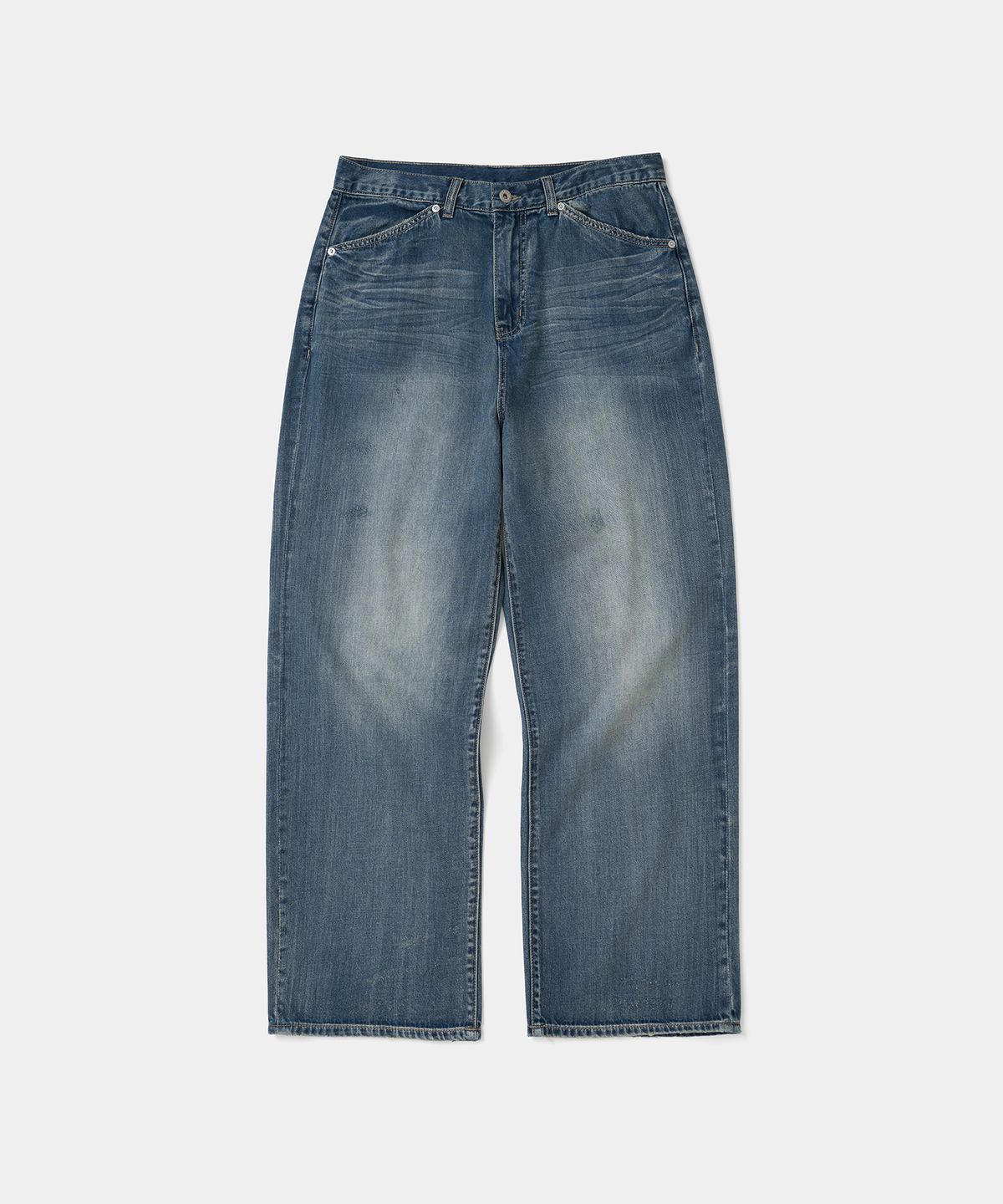 유니폼브릿지(UNIFORM BRIDGE) engineered washed denim pants 9oz indigo blue