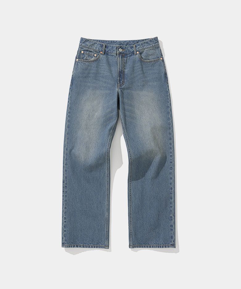 002 regular denim pants 12oz indigo blue