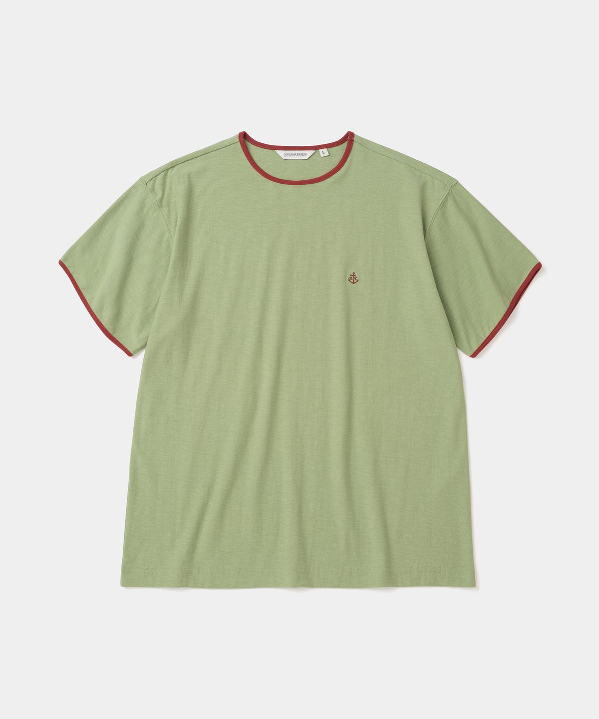 유니폼브릿지(UNIFORM BRIDGE) slub ringer s/s t-shirt green