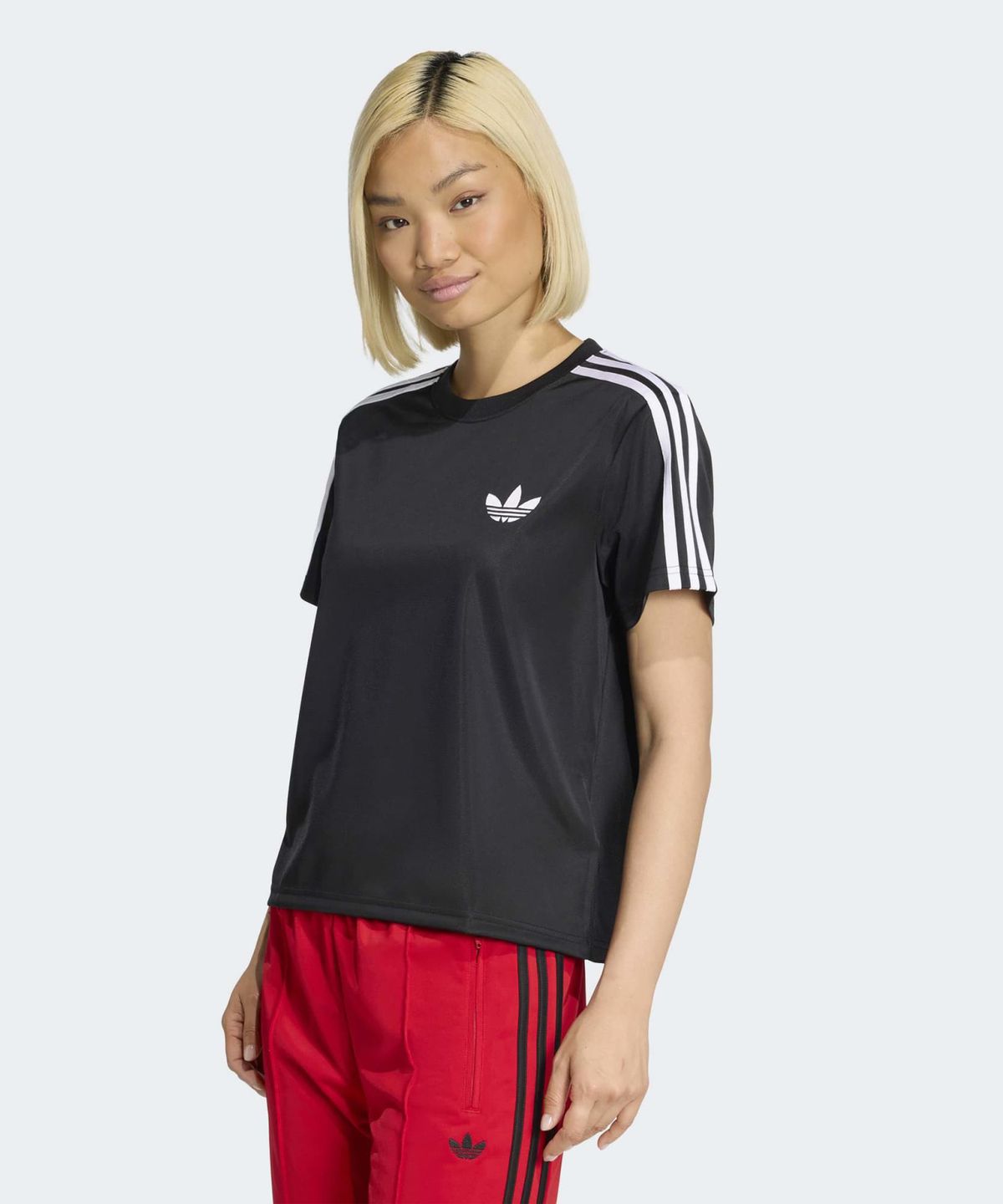 아디다스(ADIDAS) 파이어버드 티셔츠 - 블랙:화이트 / KD5574